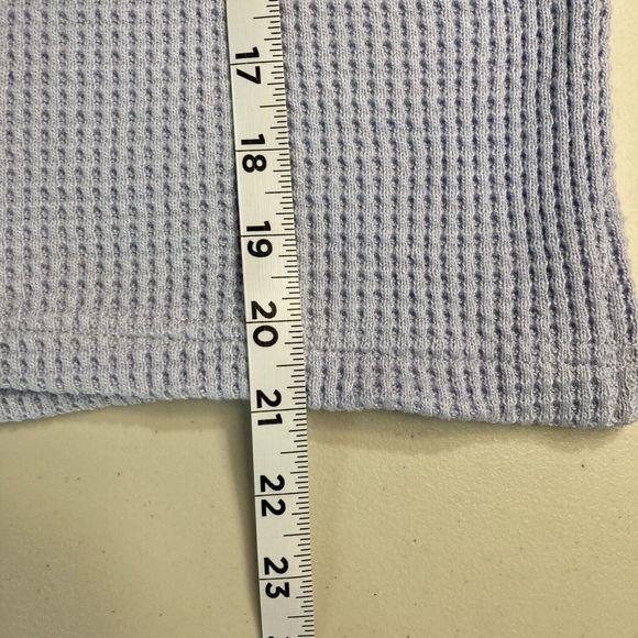 Moda International Womens Baby Blue Long Sleeve Waffle-Knit Hooded Sweater Sz XS - Picture 11 of 12